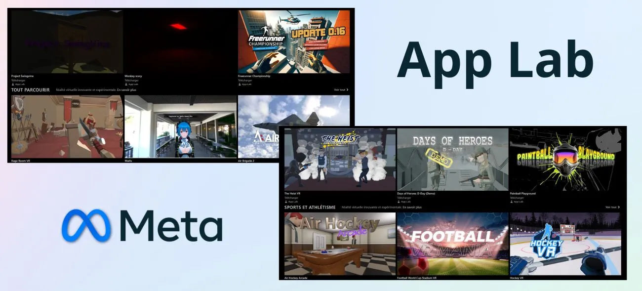 App Lab on the Meta Quest Store with + 2200 applications