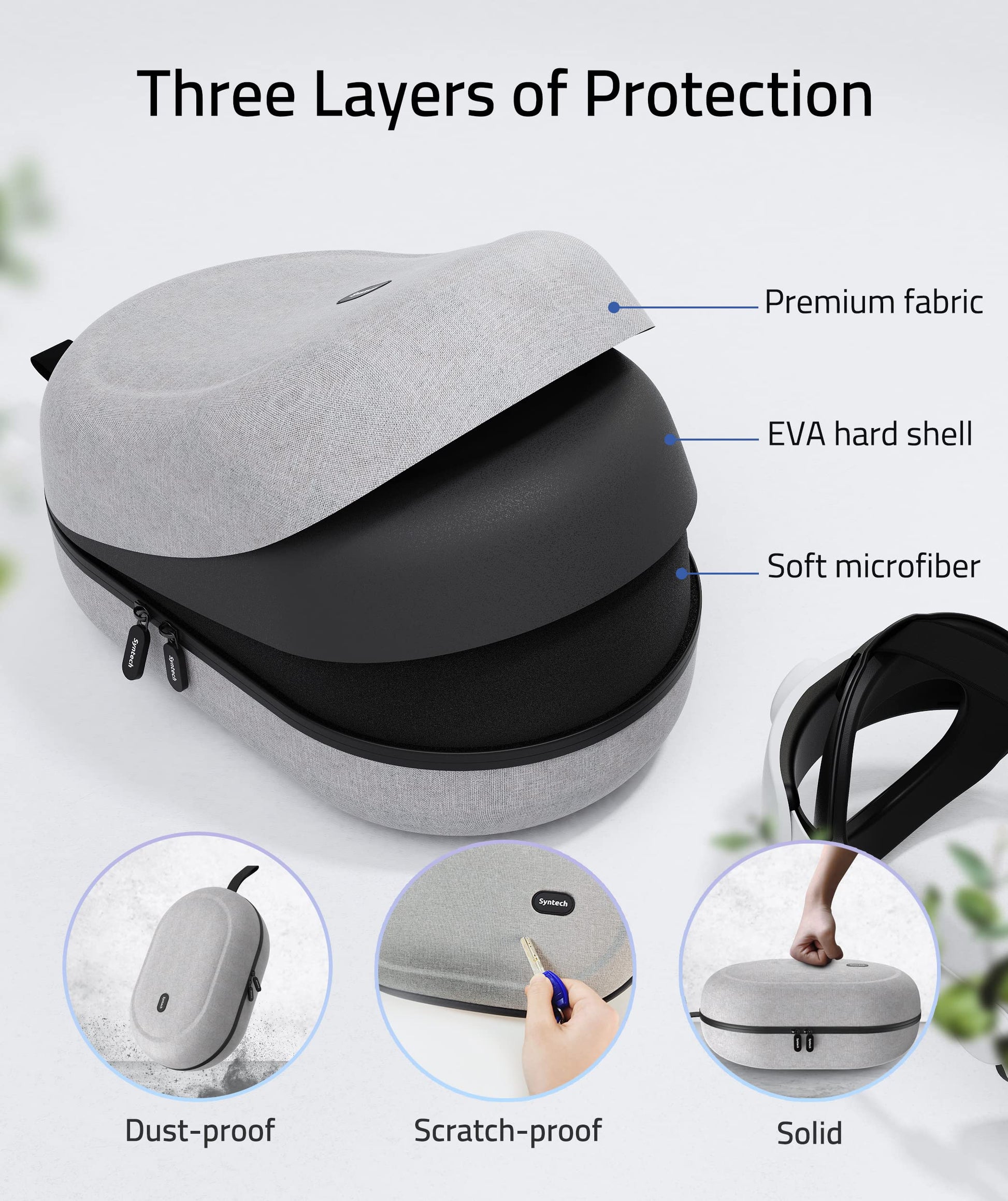 Syntech Étui rigide Large — protection triple couche EVA