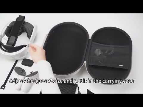  Aubika for Meta Quest 3 Case, Hard Carrying Case for Oculus Quest  3 Accessories, Compatible with Quest 2/Pico 4 Headset, Travel and Storage -  Gray : Video Games