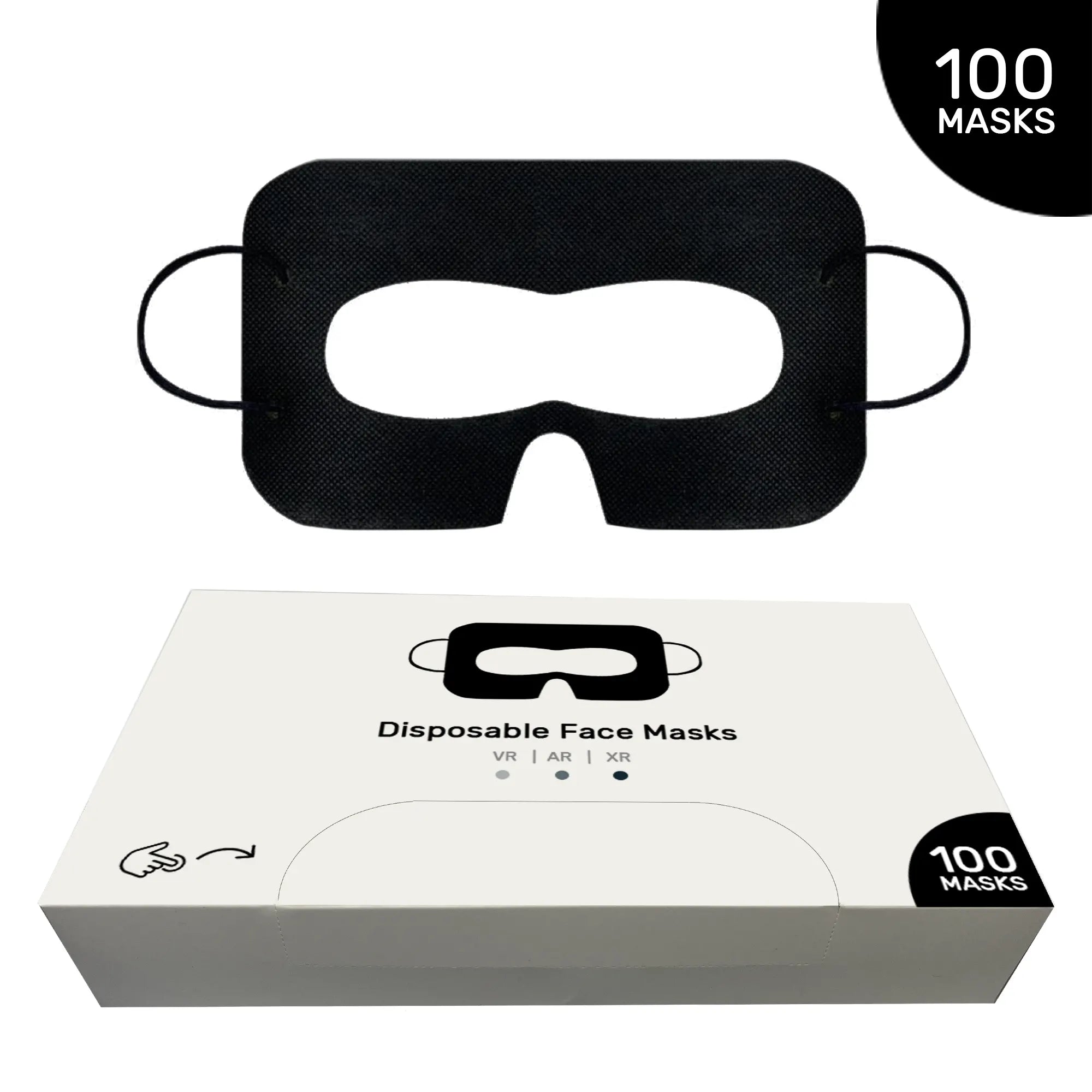 (Lot de 100) Masques de protection jetable visage pour casques VR/AR/XR